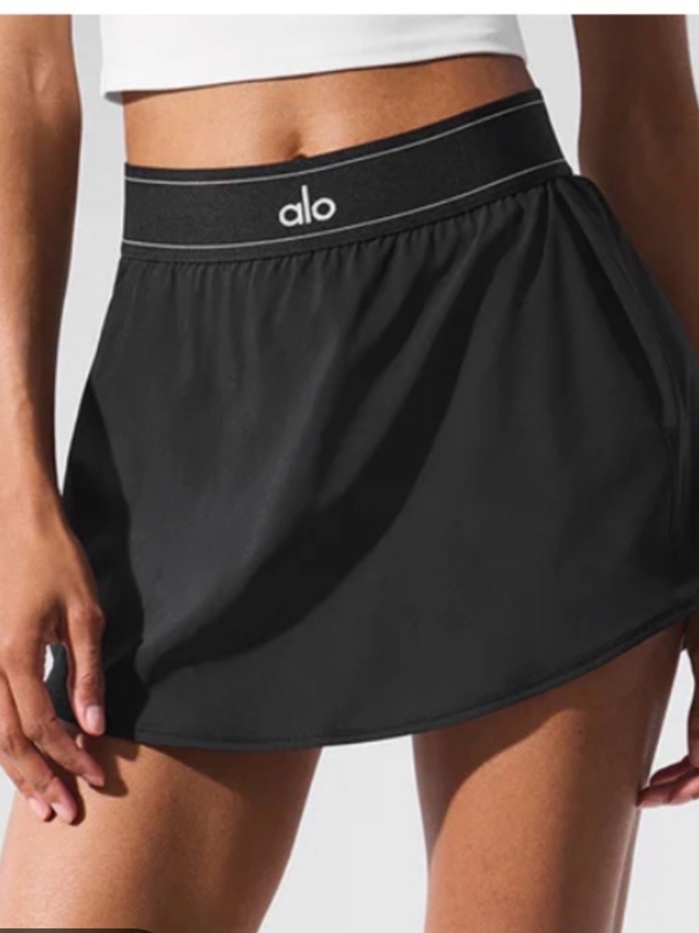 Alo Match Point Tennis Skirt In Black Size L